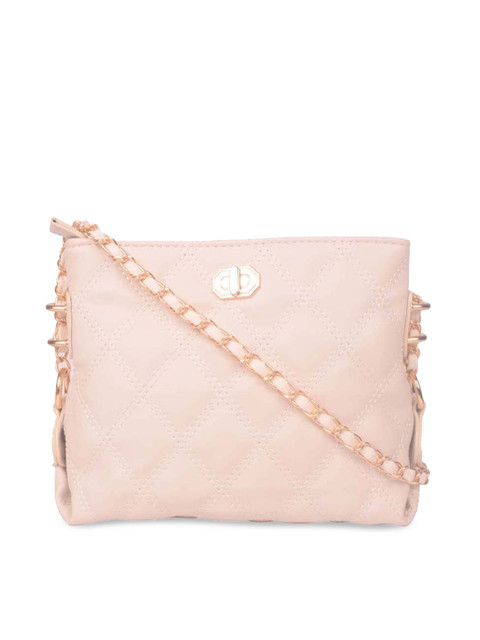 

Bagkok Cream-Coloured PU Structured Sling Bag