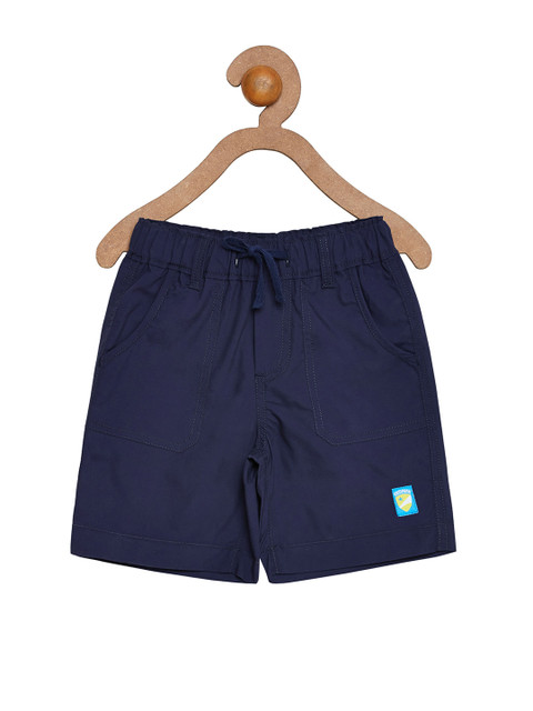 

Campana Boys Navy Solid Regular Fit Shorts, Navy blue
