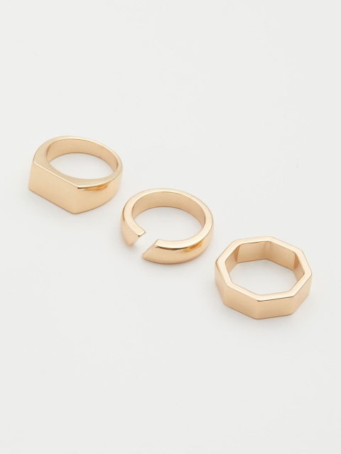 

H&M Men Gold-Toned 3-Pack Rings