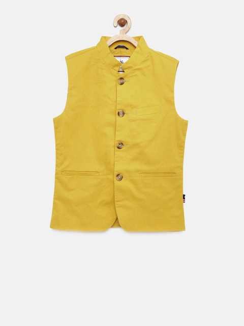 

U.S. Polo Assn. Kids Boys Yellow Nehru Jacket
