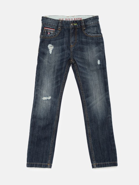 

U.S. Polo Assn. Kids Boys Blue Mildly Distressed Jeans