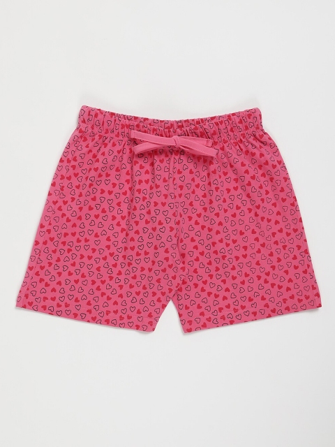

V2 Value & Variety Girls Magenta Floral Shorts