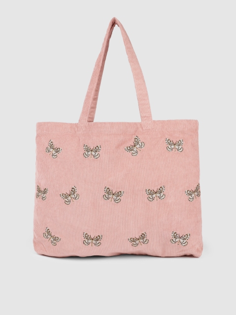 

Accessorize Pink Embellished Tote Bag