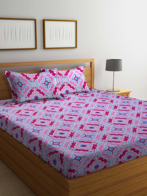 

BOMBAY DYEING Unisex Pink Bedsheets