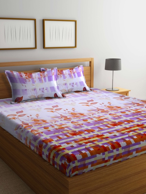 

BOMBAY DYEING Unisex Purple Bedsheets