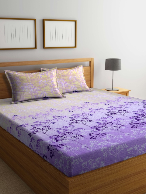 

BOMBAY DYEING Unisex Purple Bedsheets