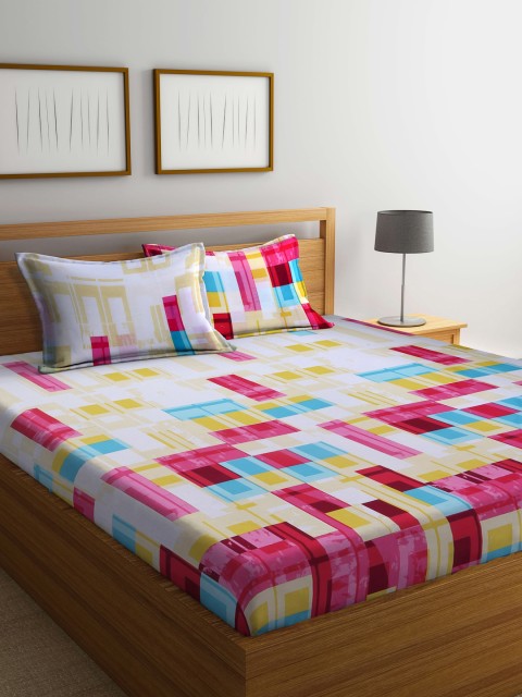 

BOMBAY DYEING Unisex Pink Bedsheets