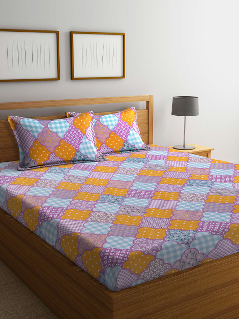 

BOMBAY DYEING Unisex Yellow Bedsheets