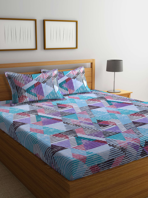 

BOMBAY DYEING Unisex Blue Bedsheets