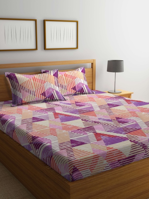 

BOMBAY DYEING Unisex Peach Bedsheets