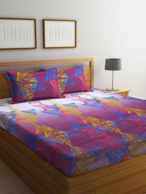 

BOMBAY DYEING Unisex Red Bedsheets
