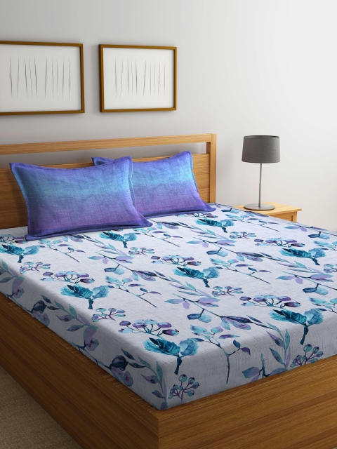 

BOMBAY DYEING Unisex Blue Bedsheets