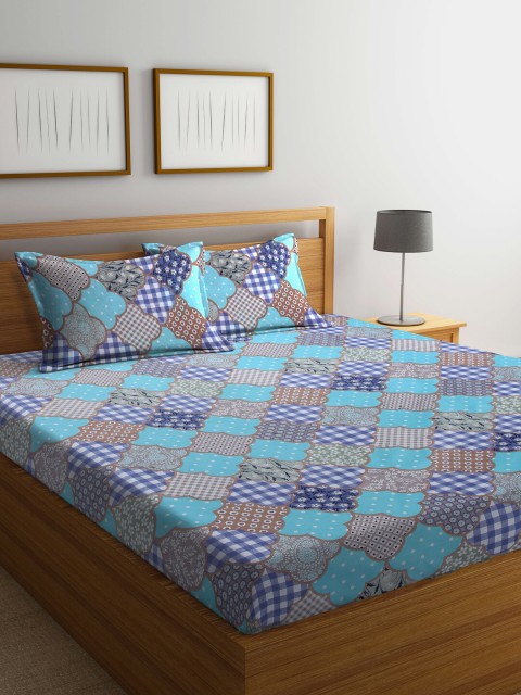 

BOMBAY DYEING Unisex Blue Bedsheets