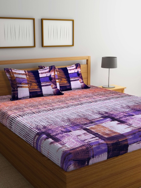 

BOMBAY DYEING Unisex Purple Bedsheets