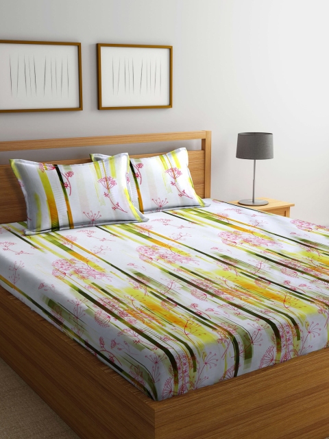 

BOMBAY DYEING Unisex Yellow Bedsheets