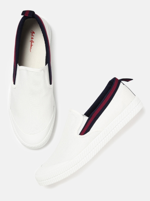 

Mast & Harbour Men White Slip-On Sneakers