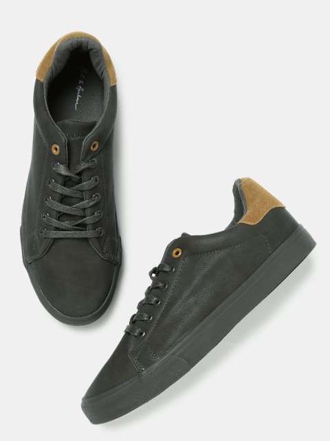 

Mast & Harbour Men Charcoal Grey Sneakers