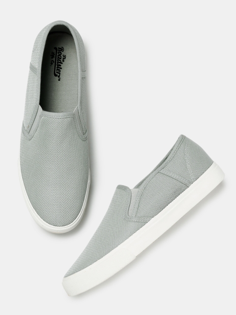 

Roadster Men Grey Slip-On Sneakers