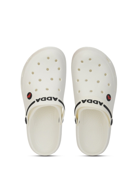 

Adda Men White & Black Clogs Sandals