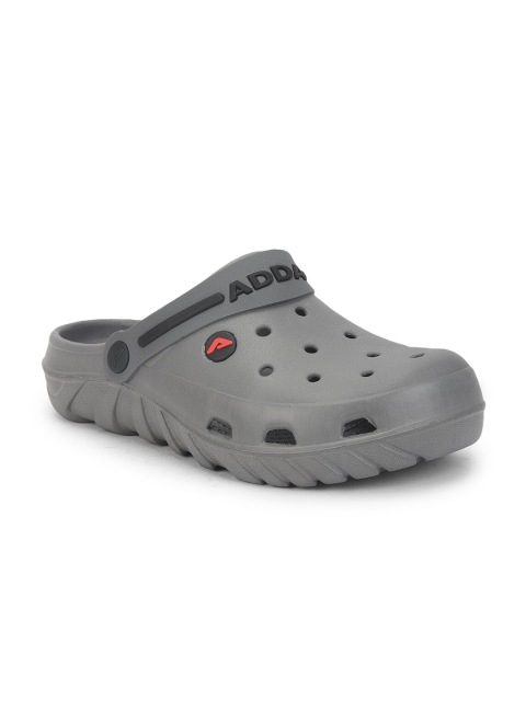 

Adda Men Grey & Black Clogs Sandals