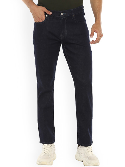 

7 For All Mankind Men Navy Blue Skinny Fit Jeans