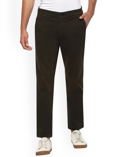 

7 For All Mankind Men Green Slim Fit Highly Distressed Jeans