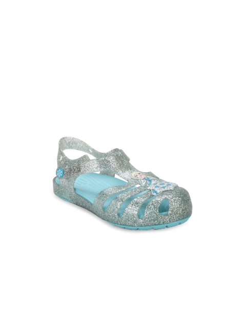 

Crocs Isabella Girls Silver-Toned Blue Flats
