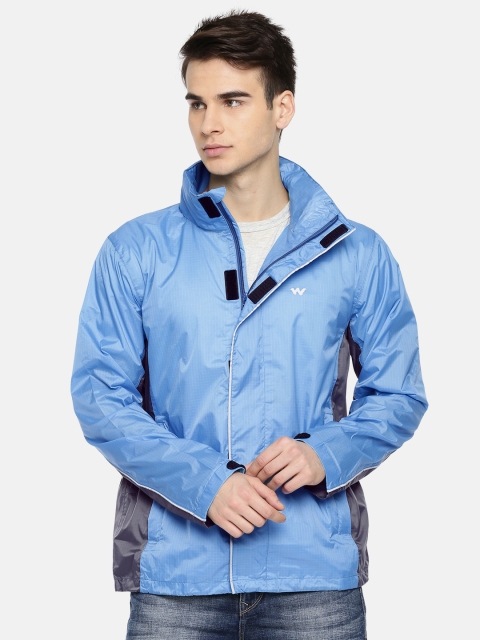 

Wildcraft Blue Rain Jacket with Concealed Hood