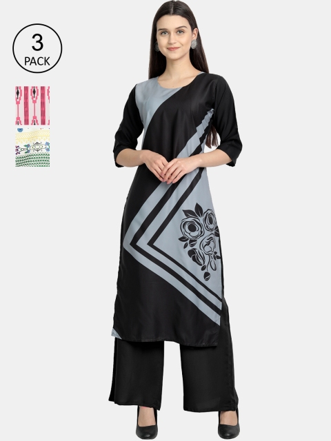 

KALINI Women Multicoloured Printed Crepe Kurta, Multi