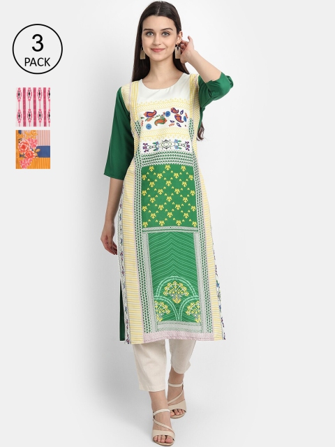 

KALINI Women Multicoloured Printed Crepe Kurta, Multi