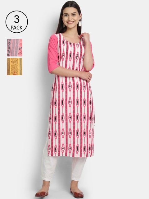 

KALINI Women Multicoloured Printed Crepe Kurta, Multi