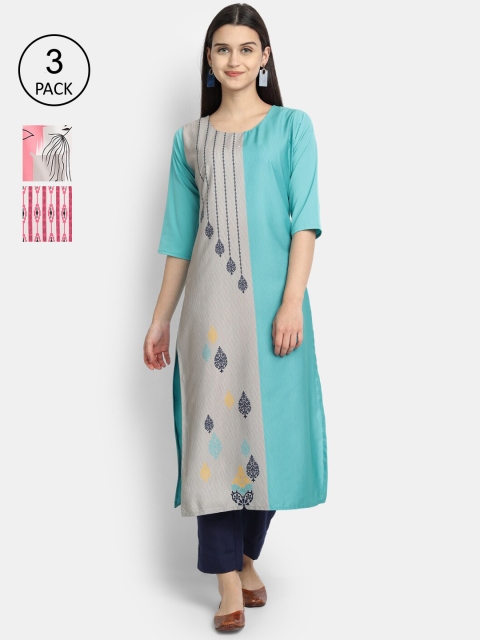 

KALINI Women Multicoloured Printed Crepe Kurta, Multi