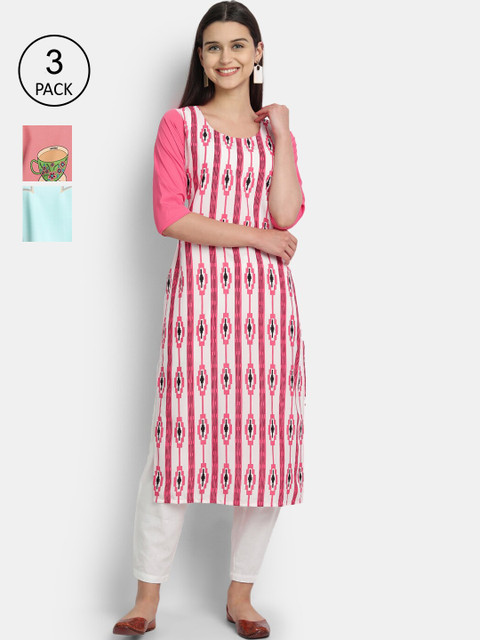 

KALINI Women Multicoloured Printed Crepe Kurta, Multi