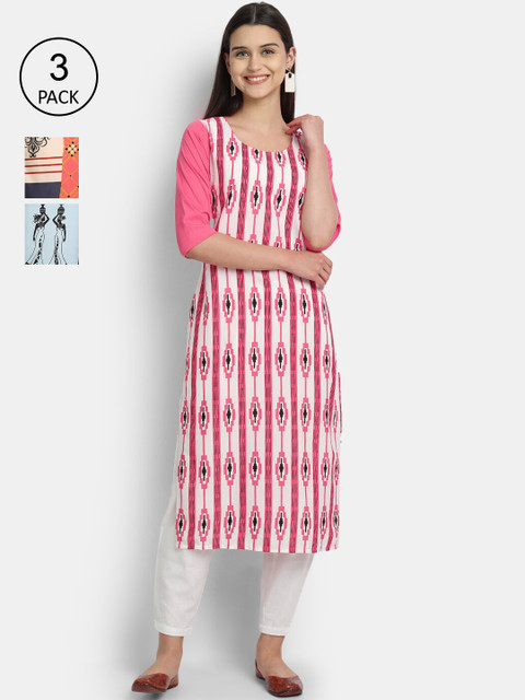 

KALINI Women Multicoloured Printed Crepe Kurta, Multi