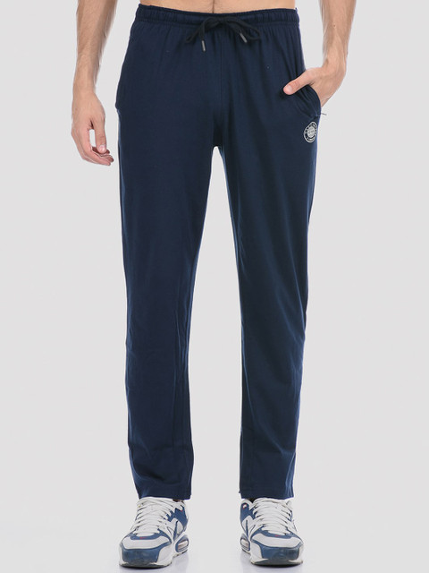 

Cloak & Decker by Monte Carlo Men Navy Blue Solid Cotton Track Pants