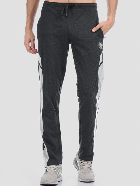 

Cloak & Decker by Monte Carlo Men Charcoal Grey Relaxed-Fit Cotton Track Pants