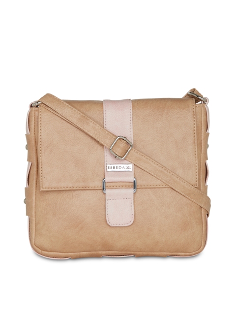 

ESBEDA Beige Solid Sling Bag