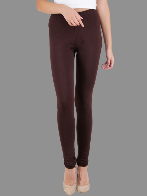 

SPIFFY Women Coffee Brown Solid Churidar Leggings