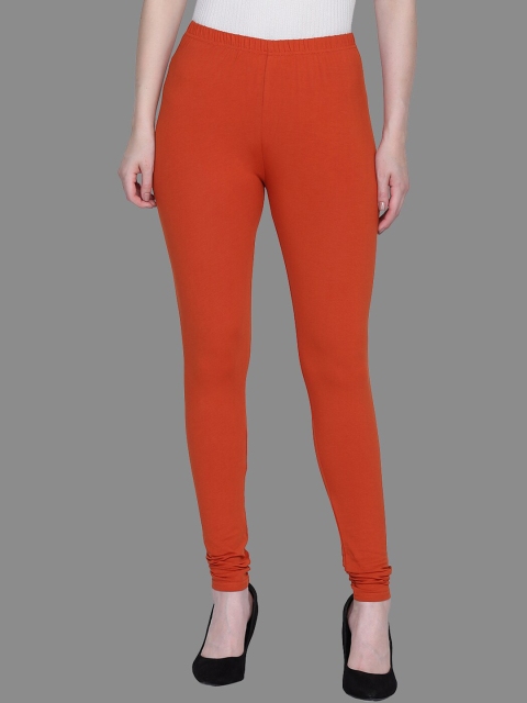 

SPIFFY Women Rust Solid Plus Size Leggings