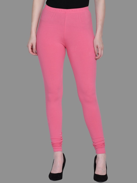 

SPIFFY Women Pink Solid Churidar Legging
