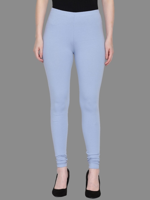 

SPIFFY Women Blue Solid Churidar-Length Leggings