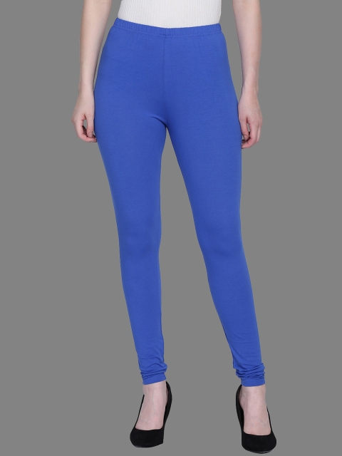 

SPIFFY Women Blue Solid Churidar-Length Leggings