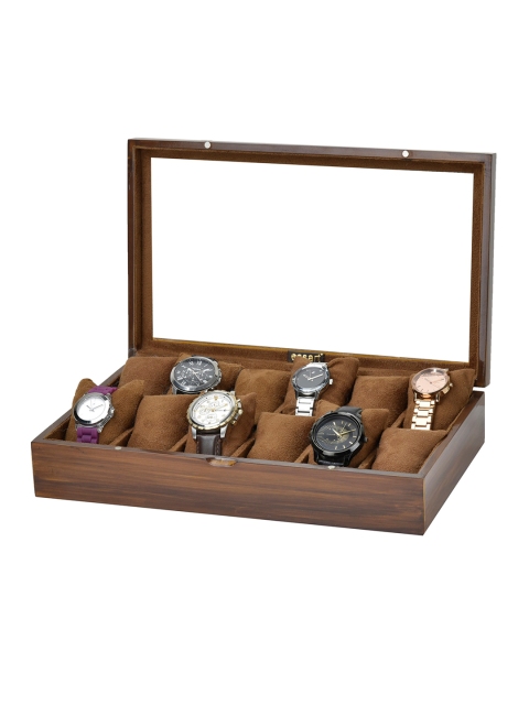 

essart Brown Solid 6-Slots Watch Organiser
