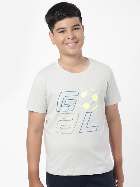 

R&B Boys Grey Printed T-shirt