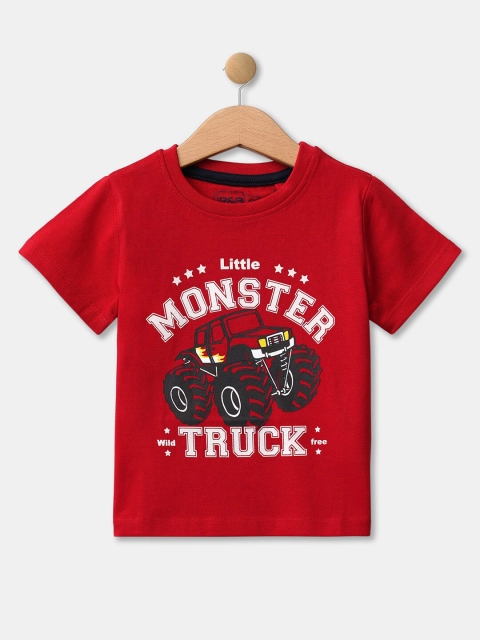 

R&B Boys Red & blood Printed Applique T-shirt