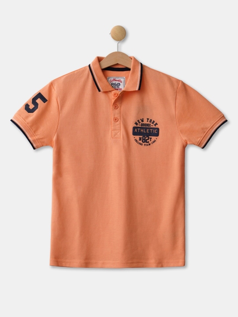 

R&B Boys Orange Polo Collar T-shirt