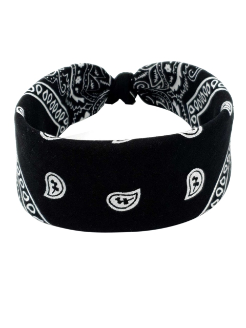 

Aadishwar Creations Black Cotton Handkerchief Bandana