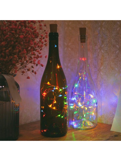 

XERGY Set Of 3 Blue Cork Shaped Fairy String Lights, Multi