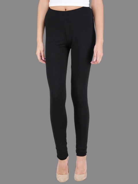 

SPIFFY Women Black Solid Churidar Leggings