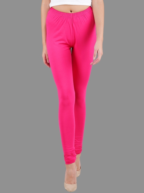 

SPIFFY Women Plus Size Fuchsia Solid Churidar Leggings